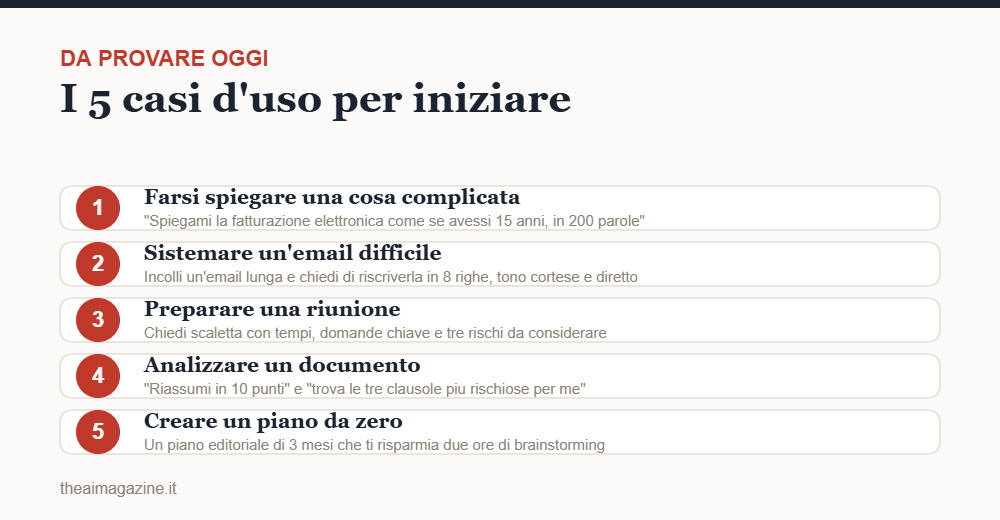 Cinque casi d'uso pratici per iniziare con l'intelligenza artificiale