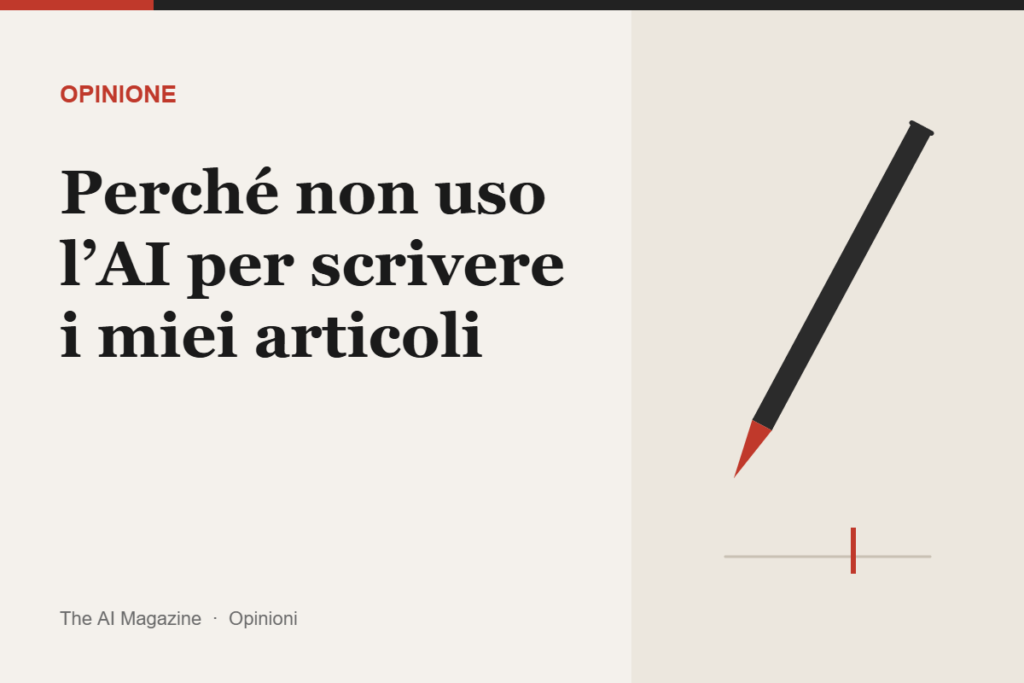 Illustrazione tipografica con penna e cursore di testo, etichetta OPINIONE