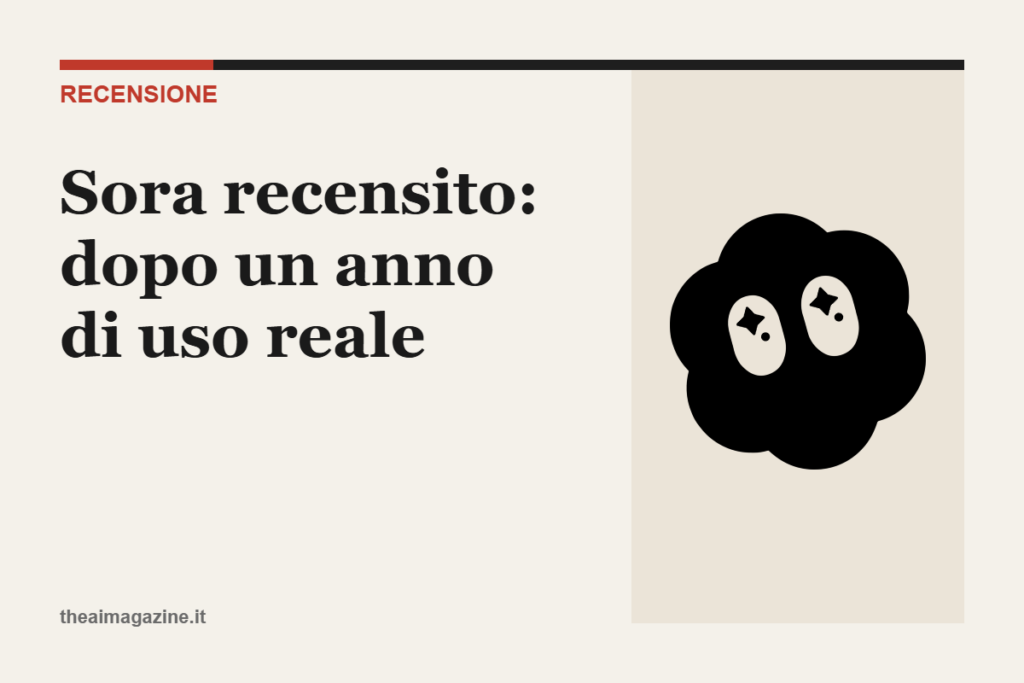 Logo Sora di OpenAI su copertina recensione The AI Magazine