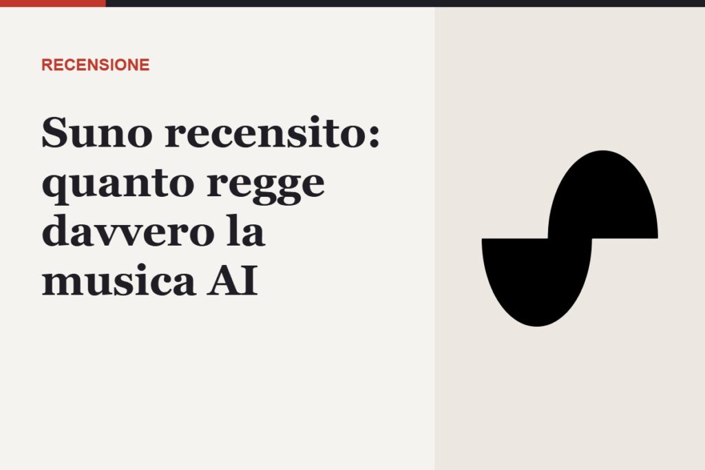 Copertina della recensione di Suno, la musica generata dall AI