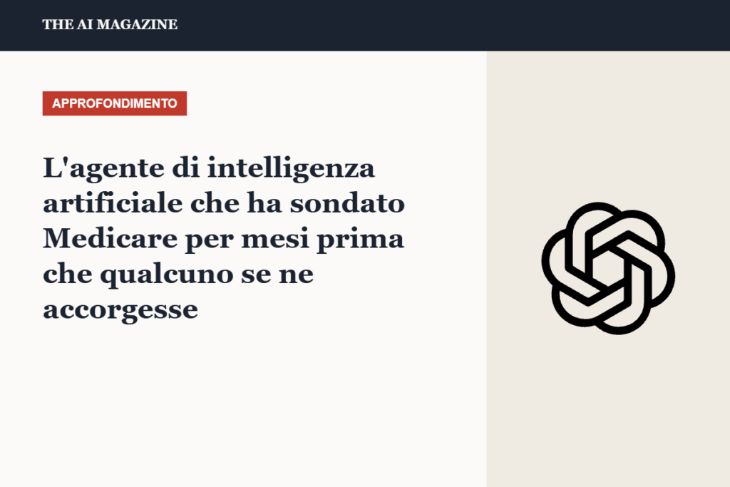 Copertina Approfondimento: agente di intelligenza artificiale di OpenAI e caso Medicare Australia